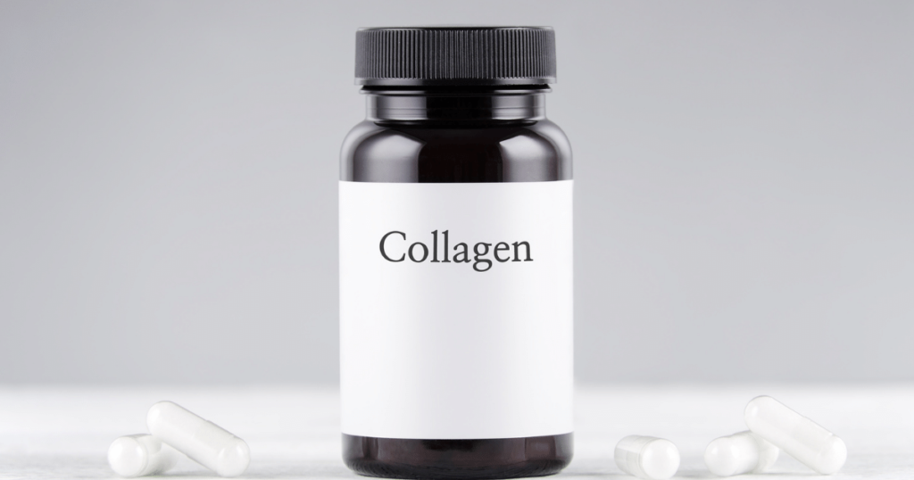 A bottle of collagen pills