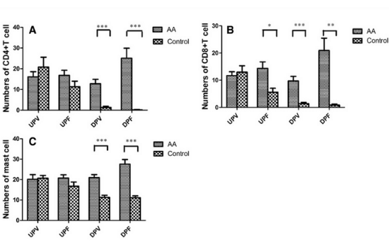 Scalp study of hair loss