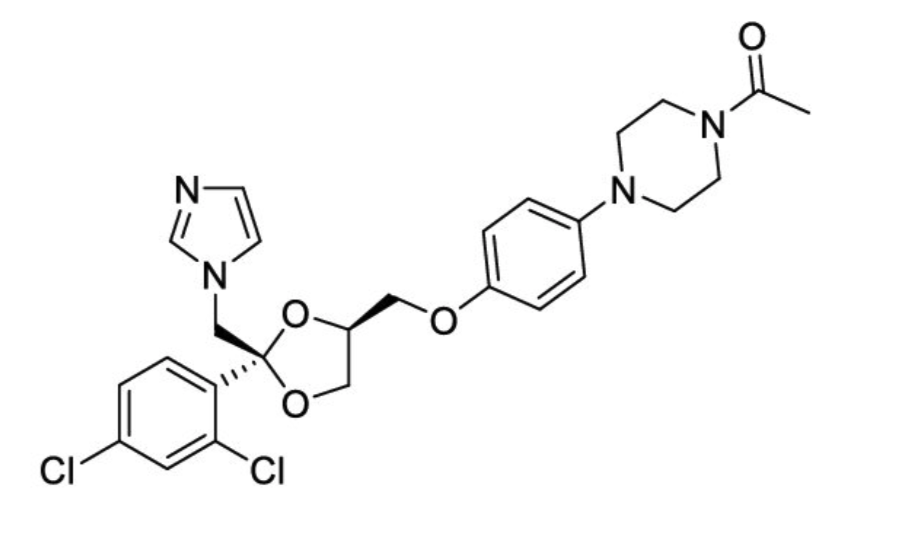 The molecular structure of the anti-fungal ketoconazole